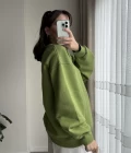 Chloé Oversize Kalın Sweatshirt Uzun Yeşil