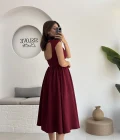 Daphne Elbise - Bordo - 2596
