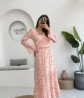 Flow Çiçekli Etekli Takım - 250474 - Turuncu