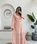 Flow Çiçekli Etekli Takım - 250474 - Turuncu