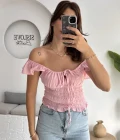 Gori Gipeli Bluz - Pembe - 106198