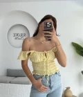 Gori Gipeli Bluz - Sarı - 106198