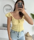 Gori Gipeli Bluz - Sarı - 106198