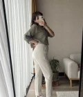 Holly Krem Keten Pantolon