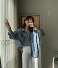İndigo Mavi Oversize Tensel Gömlek Kod: 4612