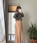 İSADORA Triko Likralı Pantolon Camel