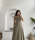İvy Askılı Elbise - Haki - 2317