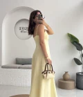 İvy Askılı Elbise - Sarı - 2317