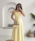 İvy Askılı Elbise - Sarı - 2317