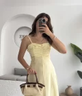 İvy Askılı Elbise - Sarı - 2317