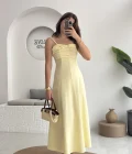 İvy Askılı Elbise - Sarı - 2317