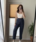 Jogger Modal Lastikli Pantalon - Lacivert