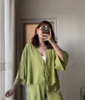 Keten Bağlamalı Fıstık Yeşil Takım (51045)