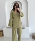 Keten Kimono Takım Haki 8582 EF