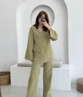 Keten Kimono Takım Haki 8582 EF