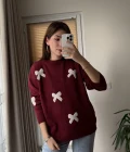 Kurdele Detay Kazak Bordo
