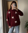 Kurdele Detay Kazak Bordo
