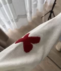 Kurdele Detay Kazak Kırık Beyaz