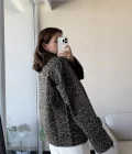 Leopar Gabardin Kısa Trençkot