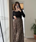 Lastikli Leopar Saten Etek