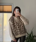 Leoparlı Süveter