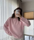 Liza Bisiklet Yaka Kazak Pembe