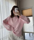 Liza Bisiklet Yaka Kazak Pembe