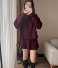 Lowe Bordo Triko Kazak Etek Takım