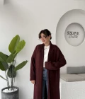 Manon Uzun Triko Hırka - Bordo - Kod: 25504