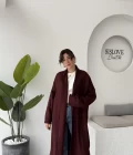 Manon Uzun Triko Hırka - Bordo - Kod: 25504