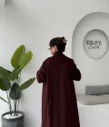 Manon Uzun Triko Hırka - Bordo - Kod: 25504