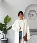 Manon Uzun Triko Hırka - Kırık Beyaz - Kod: 25504