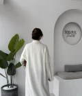 Manon Uzun Triko Hırka - Kırık Beyaz - Kod: 25504