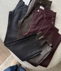 Mat Mumlu Deri Pantalon Kahve Tonları