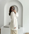 Müslin Kumaş Kimono Kırık Beyaz - 7011