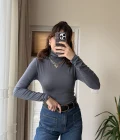 Nenni Boğazlı Body Antrasit