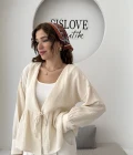 1032 - Nima Bağlama Detay Bluz - Taş