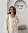 1032 - Nima Bağlama Detay Bluz - Taş