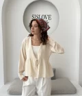 1032 - Nima Bağlama Detay Bluz - Taş