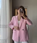 Astarlı Blazzer Ceket - Pembe