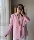 Astarlı Blazzer Ceket - Pembe