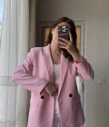 Astarlı Blazzer Ceket - Pembe