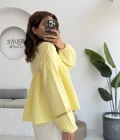 Peri İnci Detay Sarı Bluz