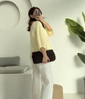 Önü Düğmeli Gömlek - Sarı