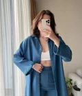 Örgü Model Kimono Şort Takım