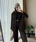 Oversize Acı Kahve Blazer Ceket