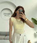 Oys Sıfır Kol Kayık Yaka Sarı