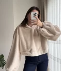 Peluş Kapüşonlu Sweat