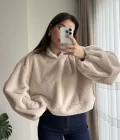 Peluş Kapüşonlu Sweat