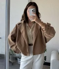 Rey Yarasa Kol Trençkot Camel